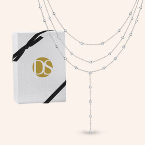 "Arianna" Set of Two Diamonds by the Yard Layering Necklaces
