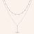 "Anahi" 9.2CTW Pave & Bezel Set Station & Bar Pendant Layering Necklaces