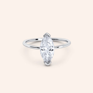 "Only You" 2.8CTW Marquise Cut Solitaire Ring Silver