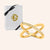 "Dancing together" 7.9CTW Baguette Criss Cross Ring Gold