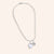 "Love Charming" Multi Charm Thin Link Chain 18" Necklace Set - Dual Heart Charms