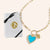 "Love Charming" Multi Charm Thin Link Chain 18" Necklace Set - Dual Heart Charms