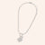 "Best of Luck" Multi Charm Thin Link Chain 18" Necklace Set - Horseshoe & Spike Charms