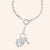 "Unconditional Love" Multi Charm Medium Link Chain 22" Necklace Set - Heart & Love Charms