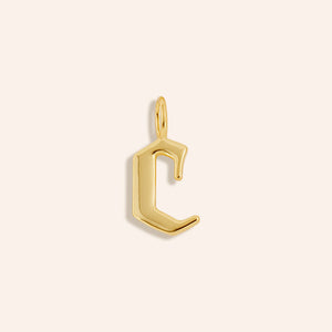 "Century" High Polished Initial Charm