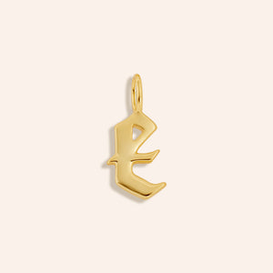 "Century" High Polished Initial Charm