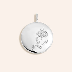 "Petite Fleur" Birth Flower Medallion Charm