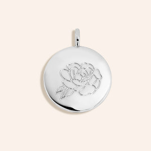 "Petite Fleur" Birth Flower Medallion Charm