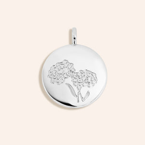 "Petite Fleur" Birth Flower Medallion Charm