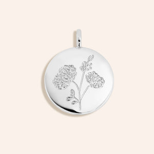 "Petite Fleur" Birth Flower Medallion Charm