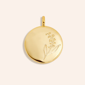 "Petite Fleur" Birth Flower Medallion Charm