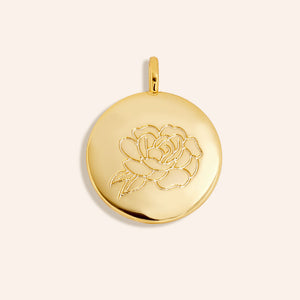 "Petite Fleur" Birth Flower Medallion Charm