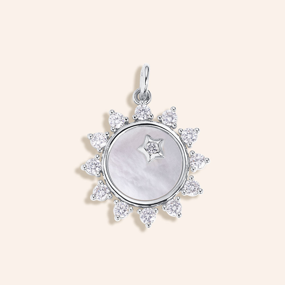 "Stella" Mother of Pearl Sun Charm