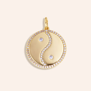 "No Lights without Shadow" Yin & Yang Medallion Charm