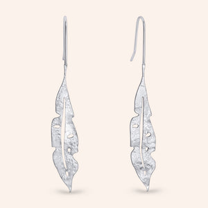 "Baily" High Polish Leaf Dangle Earrings