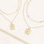 "Twin Token" Set of Two Baguette Initial Plate & Station Layering Necklaces