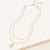 "Twin Token" Set of Two Baguette Initial Plate & Station Layering Necklaces