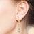 "Leane" Set of Two Pear-cut Huggie Drop Earrings