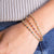 "Treble" Set of Three 5.6CTW Bezel Set Pull-tie Bracelets