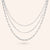 "Cassandra" Clip Chain Triple Strand Layered Necklace