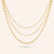 "Cassandra" Clip Chain Triple Strand Layered Necklace