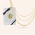 "Cassandra" Clip Chain Triple Strand Layered Necklace