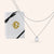 "Emberly" Set of Two Plate Pendant Layering Necklaces