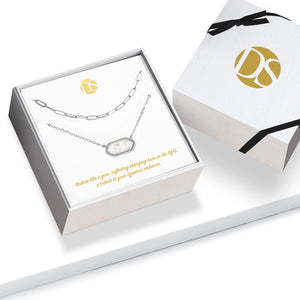 The Montana Duo Cat's Eye Pendant and Clip Chain Necklace Set