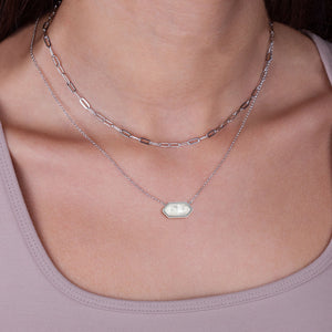 The Montana Duo Cat's Eye Pendant and Clip Chain Necklace Set