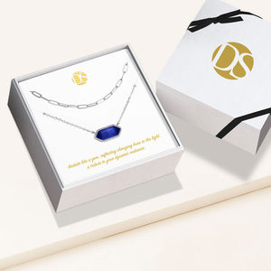 The Montana Duo Cat's Eye Pendant and Clip Chain Necklace Set