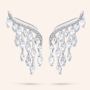 "Niagara" 3.6CTW Marquise Cut Climber Earrings