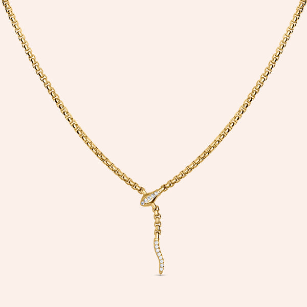 ★HAS★ HSU018 Ribbon snake chian necklace A0020475-1_c9e77e1b-af3f-46f9-