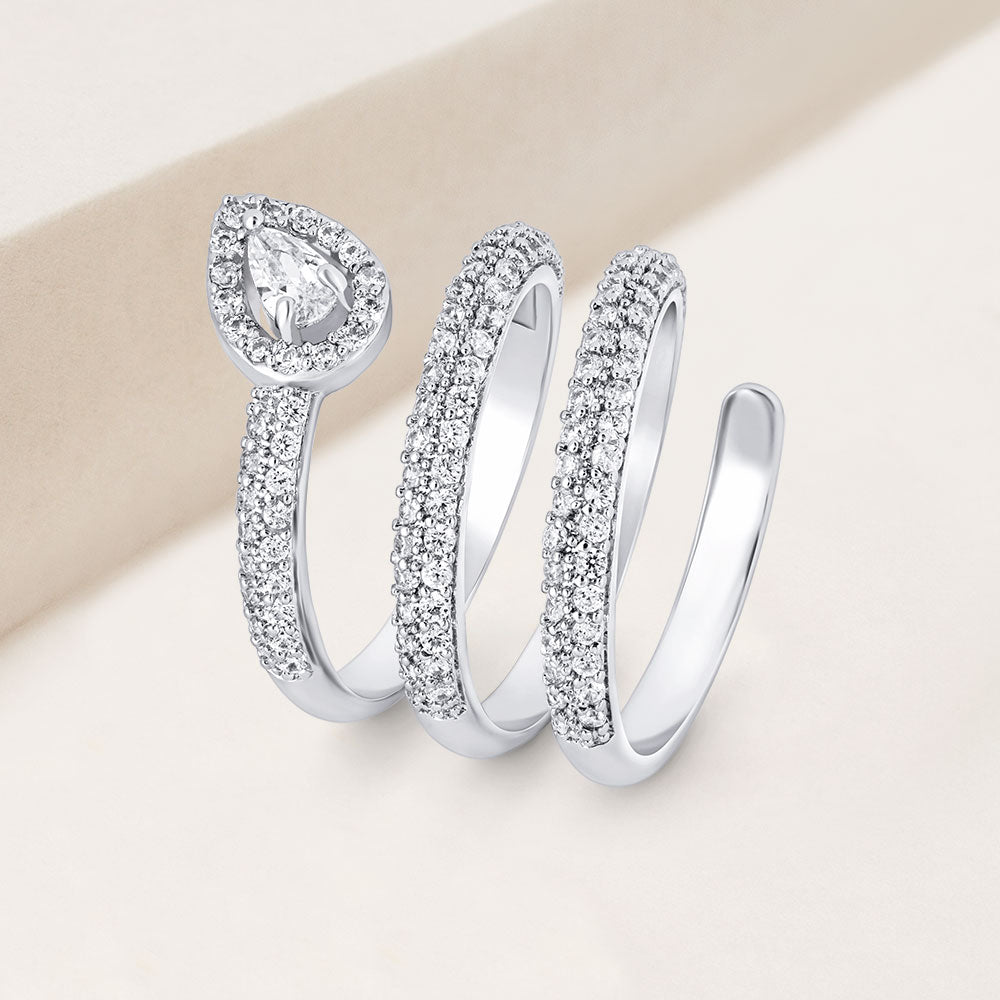 "Serpentia" 1.7CTW Pave Spiral Snake Ring