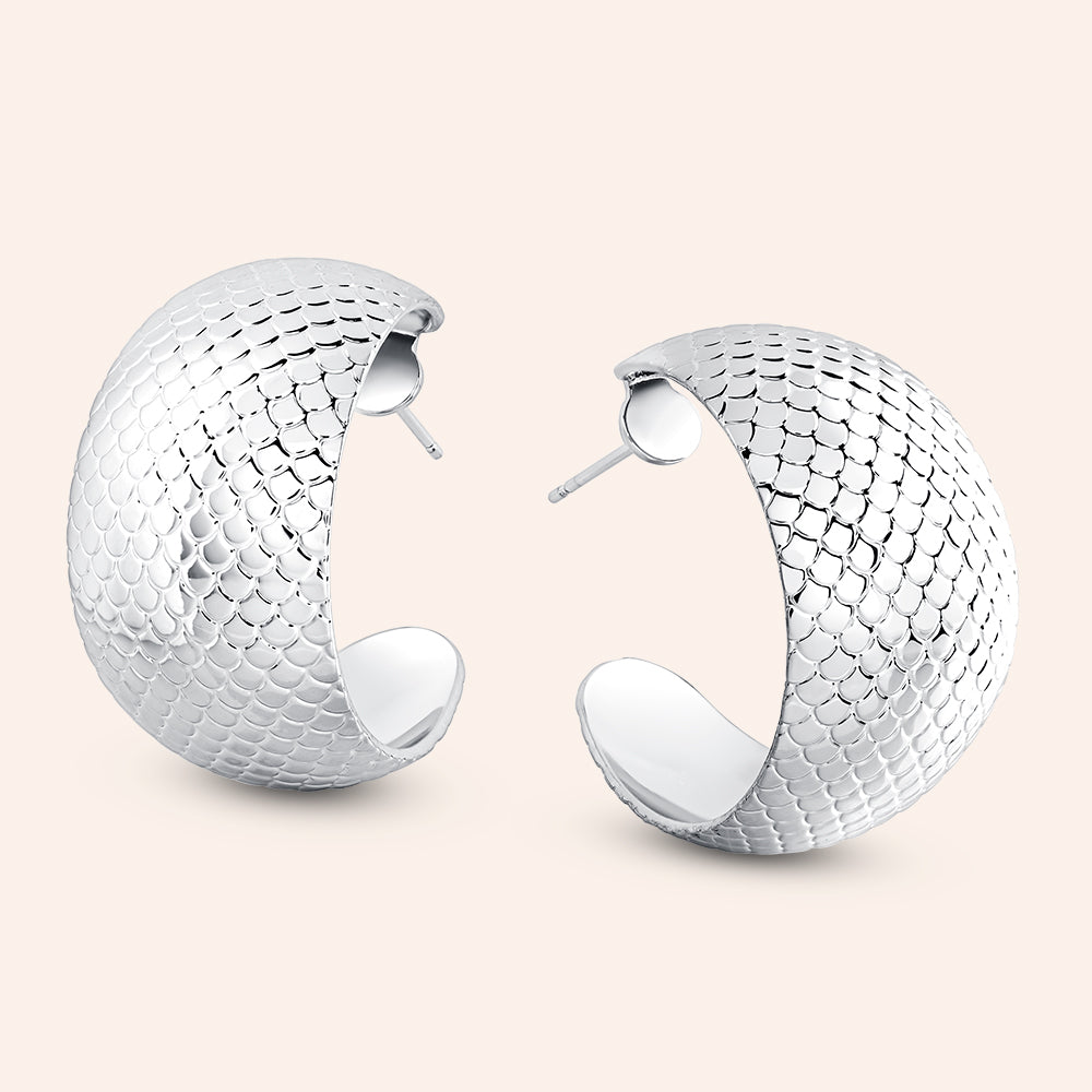 "Evelyn" High Polished 1" Statement Earrings