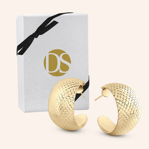 "Evelyn" High Polished 1" Statement Earrings