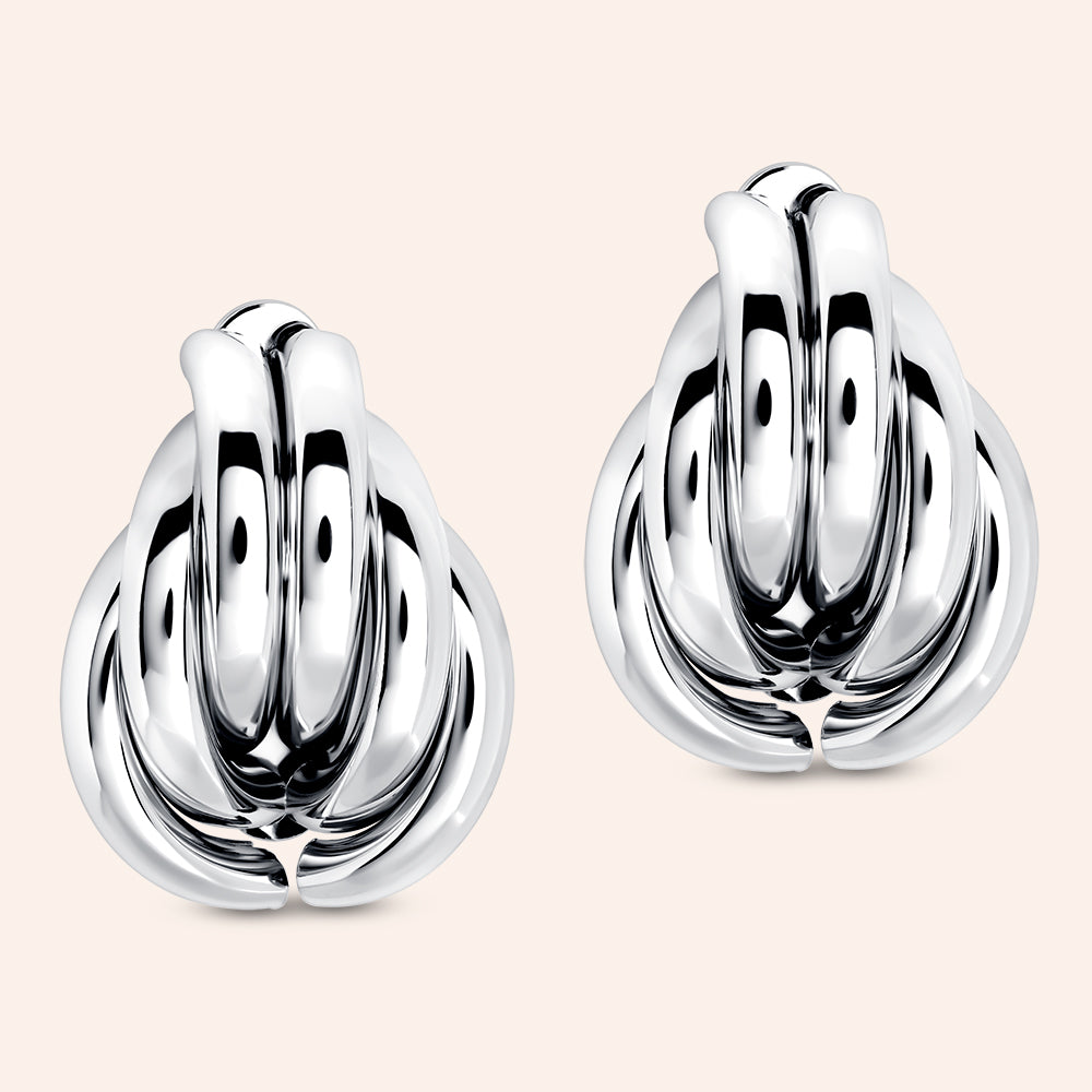 "Jenna" High Polished 1" Stud Statement Earrings