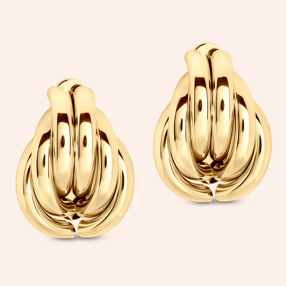"Jenna" High Polished 1" Stud Statement Earrings