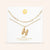 "DS Bubbly" Set of Two Initial Letter & Clip Chain Layering Necklace