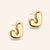 "DS Bubbly" High Polished Initial Stud Earrings