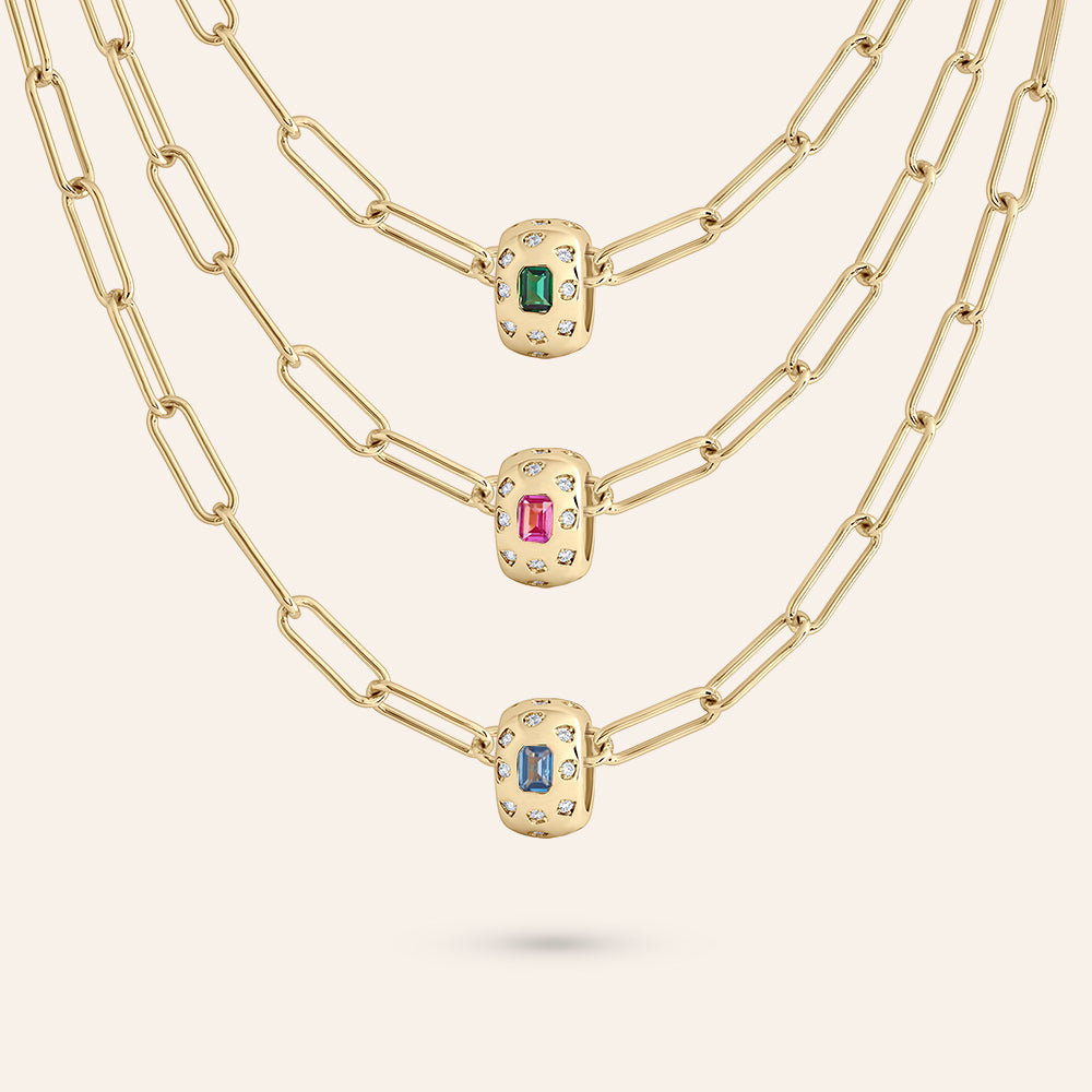 "It's About You" Rondelle Birthstone  Necklace