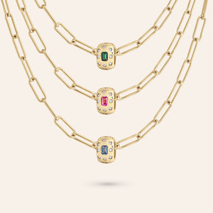 "It's About You" Rondelle Birthstone  Necklace