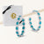 "Her Majesty" Turquoise Inside-Outside 2" Hoops