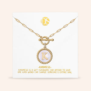 "Stellar Me" Mother of Pearl Reversible Medallion Necklace