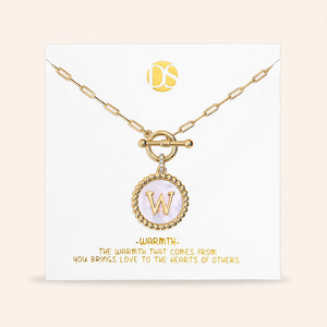 "Stellar Me" Mother of Pearl Reversible Medallion Necklace