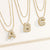 "Bubbly Shine"  Set of Two Initial Letter  & Curb chain Layering Necklace