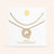 "Bubbly Shine"  Set of Two Initial Letter  & Curb chain Layering Necklace