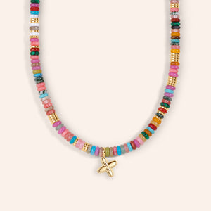 "DS Bubbly" Semi-Precious Initial Necklace