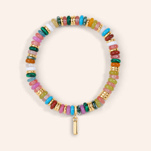 "DS Bubbly" Semi-Precious Initial Bracelet