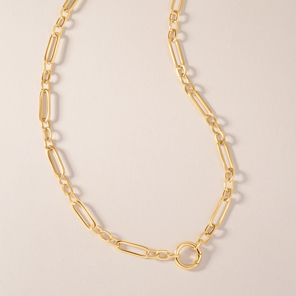 "Token Tales" Link Chain Charm Holder Necklace