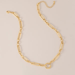 "Token Tales" Link Chain Charm Holder Necklace